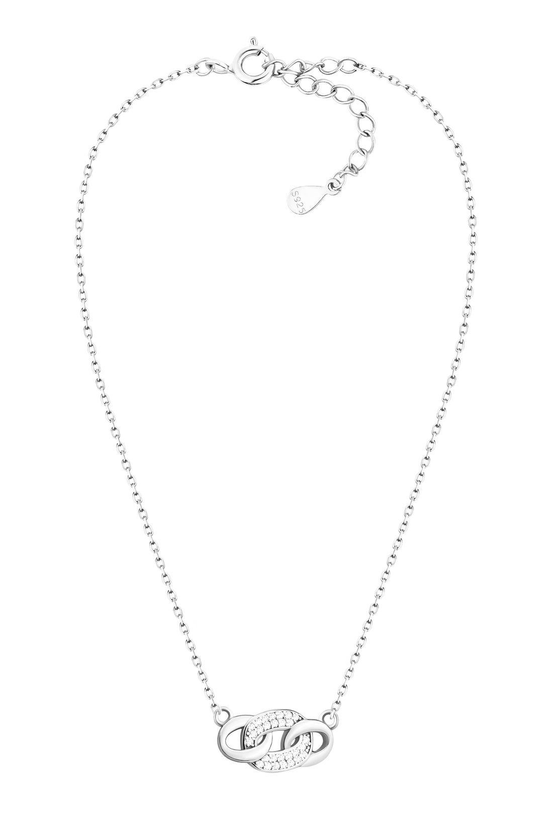 Vollansicht von Kreis Halskette in 925 Silber von Sofia Milani - N0546