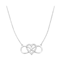 Hauptansicht von Herz Unendlichkeit Halskette in 925 Silber von Sofia Milani - N0584