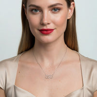 Modelansicht von Herz Unendlichkeit Halskette in 925 Silber von Sofia Milani - N0584