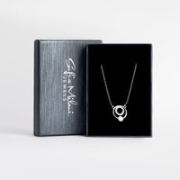 Boxansicht von Kreis Halskette in 925 Silber von Sofia Milani - N0608
