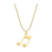 Hauptansicht von Achtel Musik Note Halskette in 925 Silber von Sofia Milani - N0629