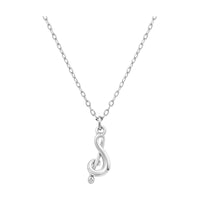 Hauptansicht von Violinschlüssel Halskette in 925 Silber von Sofia Milani - N0630