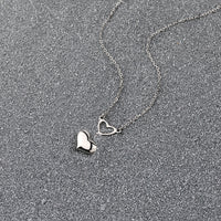 CloseUp Ansicht von Herz Halskette in 925 Silber von Sofia Milani - N0640