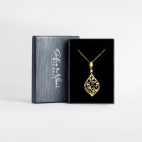 Boxansicht von Blatt Blumen Halskette in 925 Silber von Sofia Milani - N0647