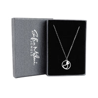 Boxansicht von Herz Kreis Halskette in 925 Silber von Sofia Milani - N0656