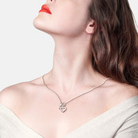 Modelansicht von Herz Stab Kreis Halskette in 925 Silber von Sofia Milani - N0662