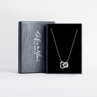 Boxansicht von Doppeltes Herz Halskette in 925 Silber von Sofia Milani - N0664