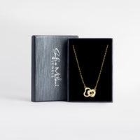 Boxansicht von Doppeltes Herz Halskette in 925 Silber von Sofia Milani - N0665