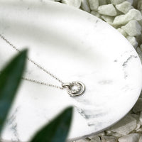 CloseUp Ansicht von Kreis Halskette in 925 Silber von Sofia Milani - N0668