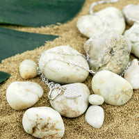 CloseUp Ansicht von Herz Kreis Halskette in 925 Silber von Sofia Milani - N0674