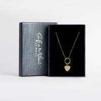 Boxansicht von Herz Kreis Halskette in 925 Silber von Sofia Milani - N0675