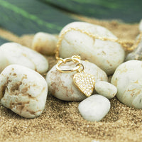 CloseUp Ansicht von Herz Kreis Halskette in 925 Silber von Sofia Milani - N0675