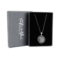 Boxansicht von Kreis Ornamenten Halskette in 925 Silber von Sofia Milani - N0682