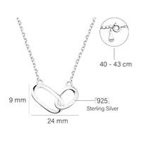 Maßenansicht von Geometrie Halskette in 925 Silber von Sofia Milani - N0706