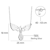 Maßenansicht von Schutzengel Halskette in 925 Silber von Sofia Milani - N0708