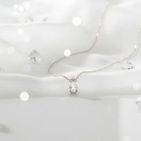 CloseUp Ansicht von Zirkonia Halskette in 925 Silber von Sofia Milani - N0746