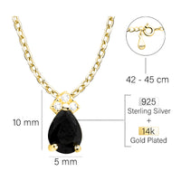 Maßenansicht von Zirkonia Halskette in 925 Silber von Sofia Milani - N0749