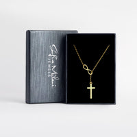 Boxansicht von Kreuz Halskette in 925 Silber von Sofia Milani - N0767