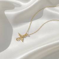 CloseUp Ansicht von Flügel Halskette in 925 Silber von Sofia Milani - N0769