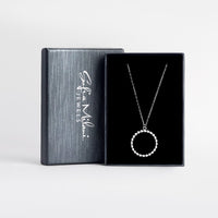Boxansicht von Kreis Kugel Halskette in 925 Silber von Sofia Milani - N0774