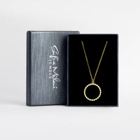 Boxansicht von Kreis Kugel Halskette in 925 Silber von Sofia Milani - N0775