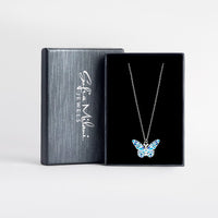 Boxansicht von Schmetterling Halskette in 925 Silber von Sofia Milani - N0788