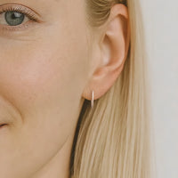 Video von Oval Creolen in 925 Silber - E1486