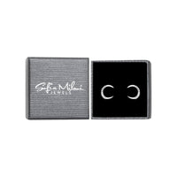 Mond Ohrstecker in 925 Silber