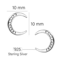 Mond Ohrstecker in 925 Silber