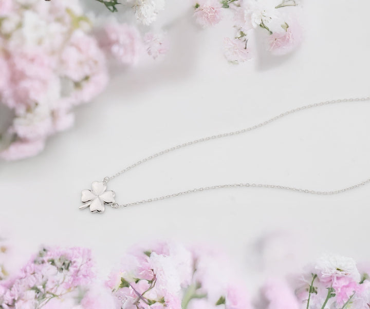 925 Sterling Silber Halskette mit Glücks Motiv