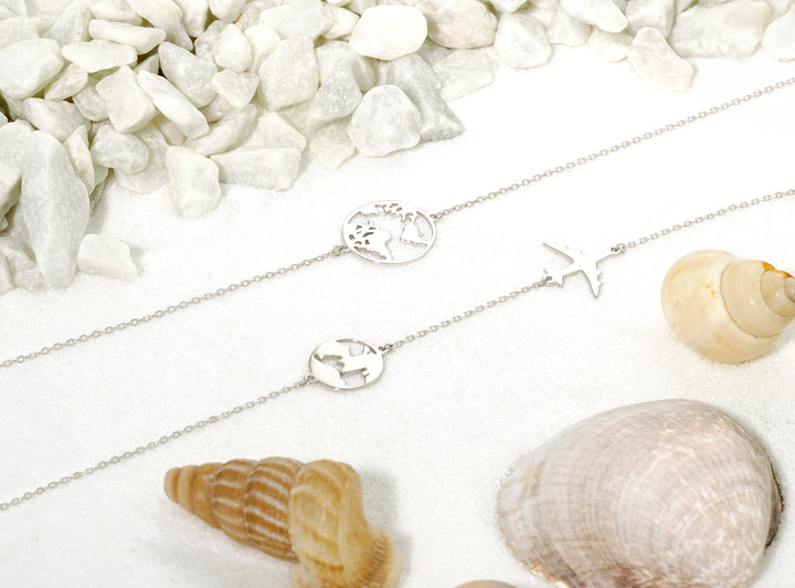 925 Sterling Silber Armbänder mit Reise Motive