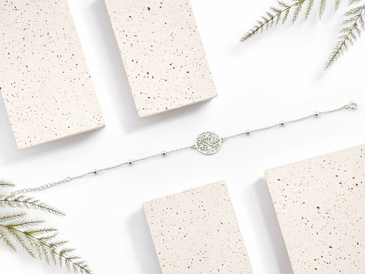 925 Sterling Silber Armband mit Natur Motiv