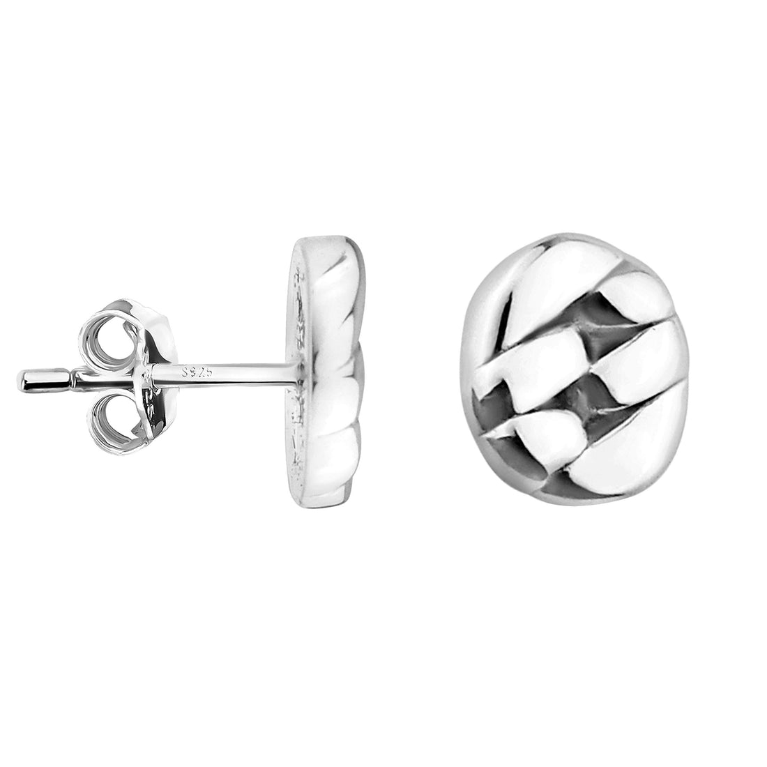 Knoten Ohrstecker in 925 Silber