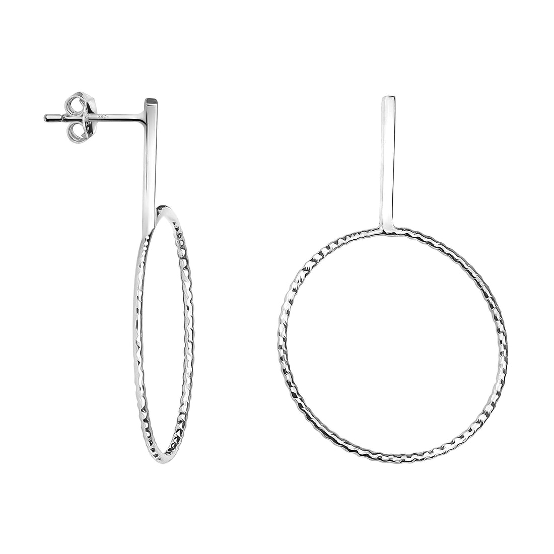 Kreis Ohrstecker in 925 Silber