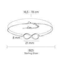 Unendlich Armband in 925 Silber