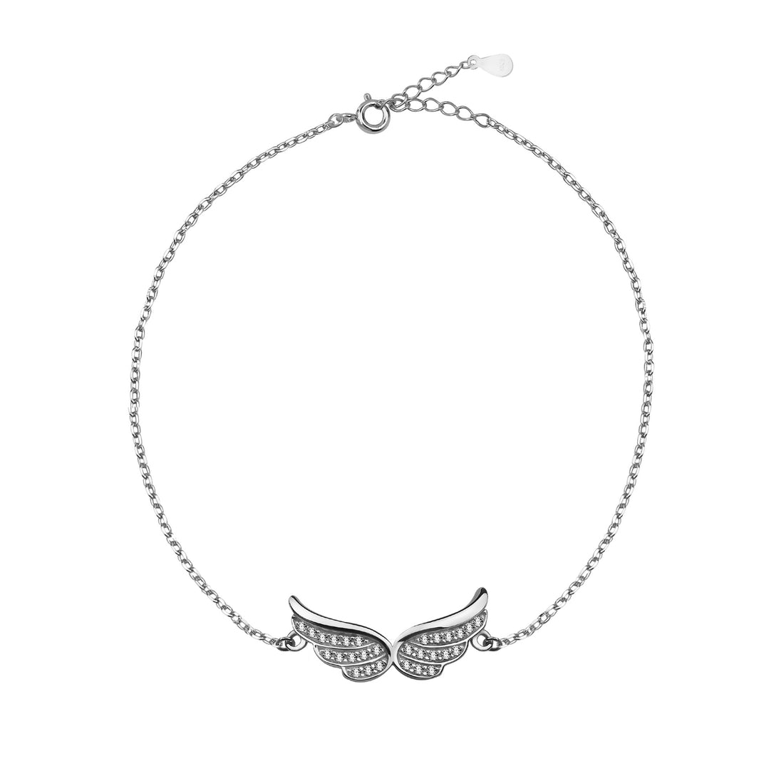 Flügel Armband in 925 Silber