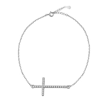 Kreuz Armband in 925 Silber