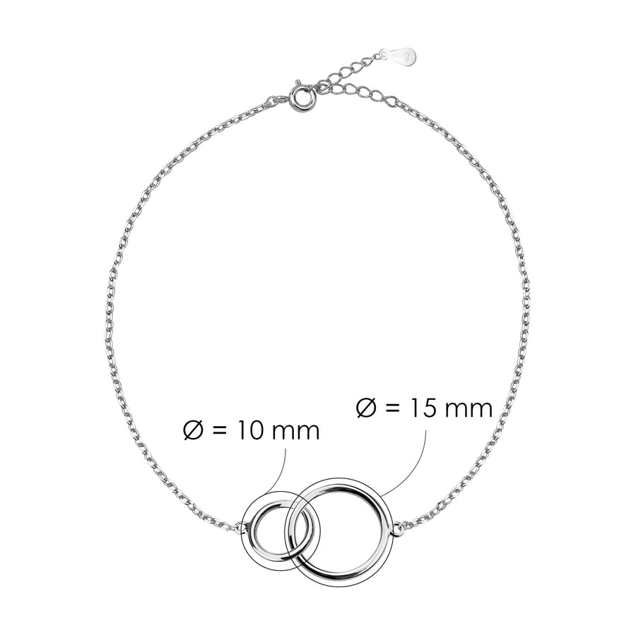 Kreis Armband in 925 Silber