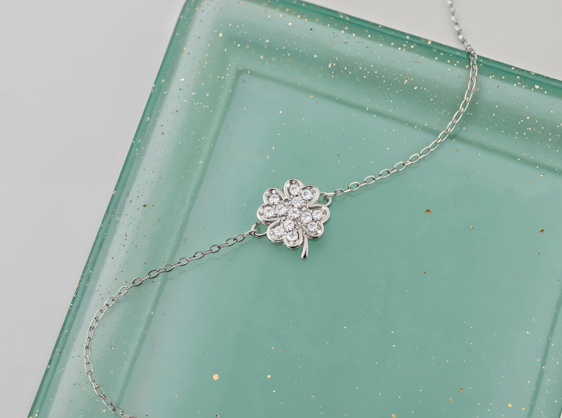 Blatt Armband in 925 Silber