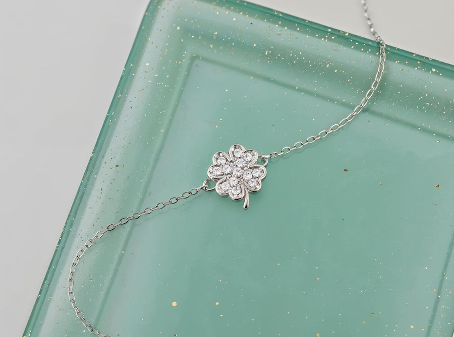 Blatt Armband in 925 Silber