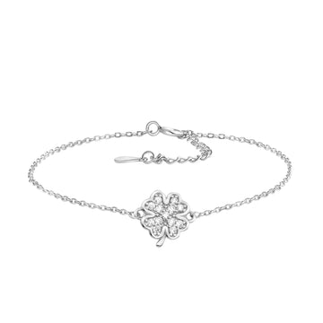 Blatt Armband in 925 Silber