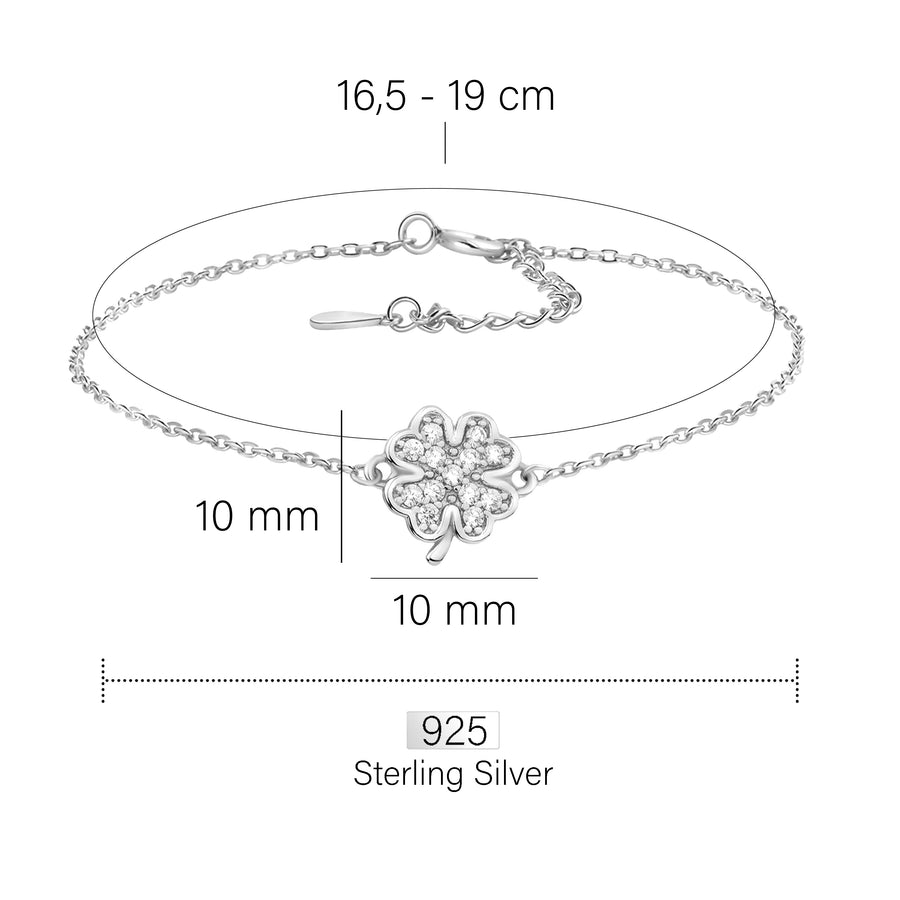 Blatt Armband in 925 Silber