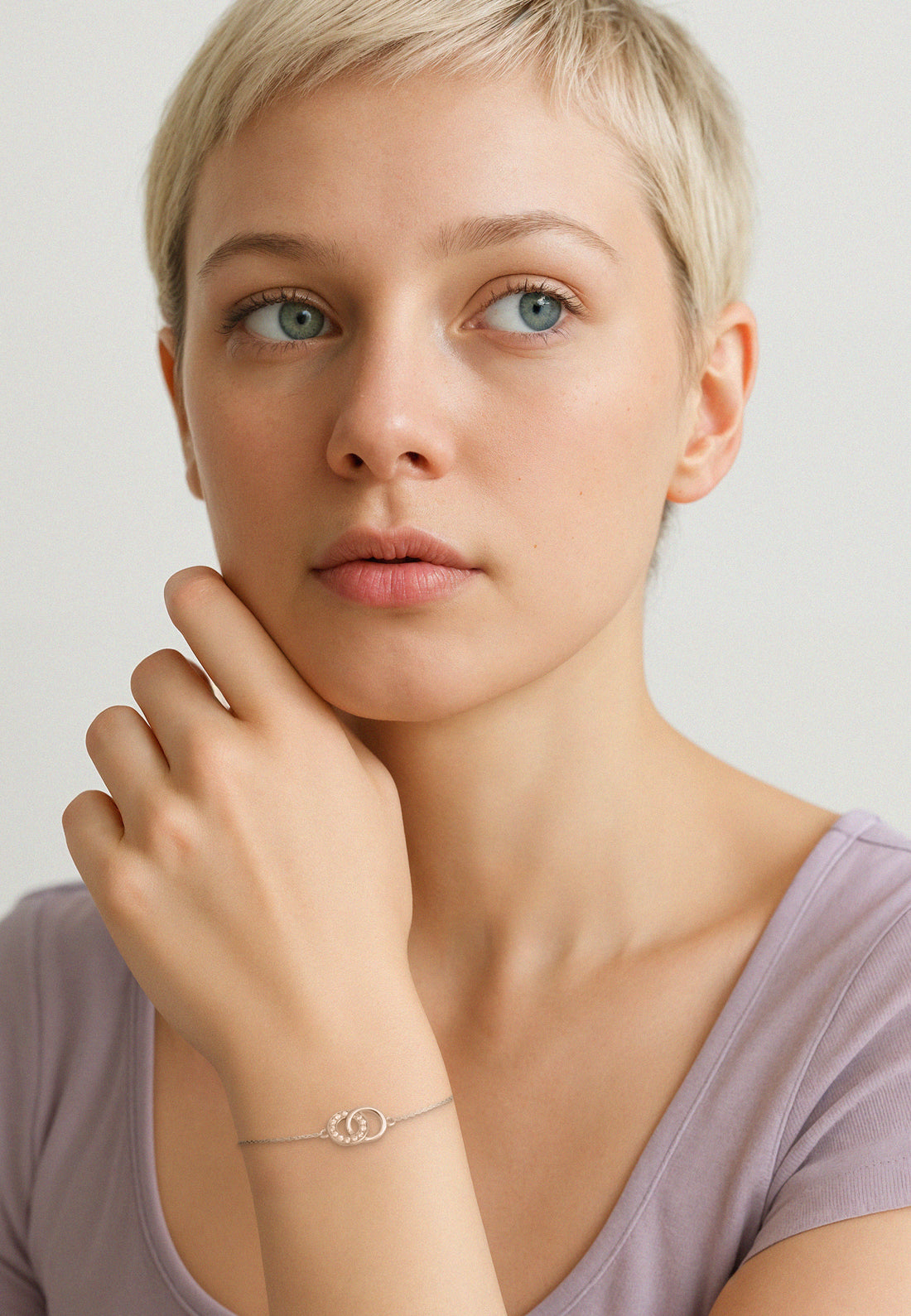 Kreis Armband in 925 Silber