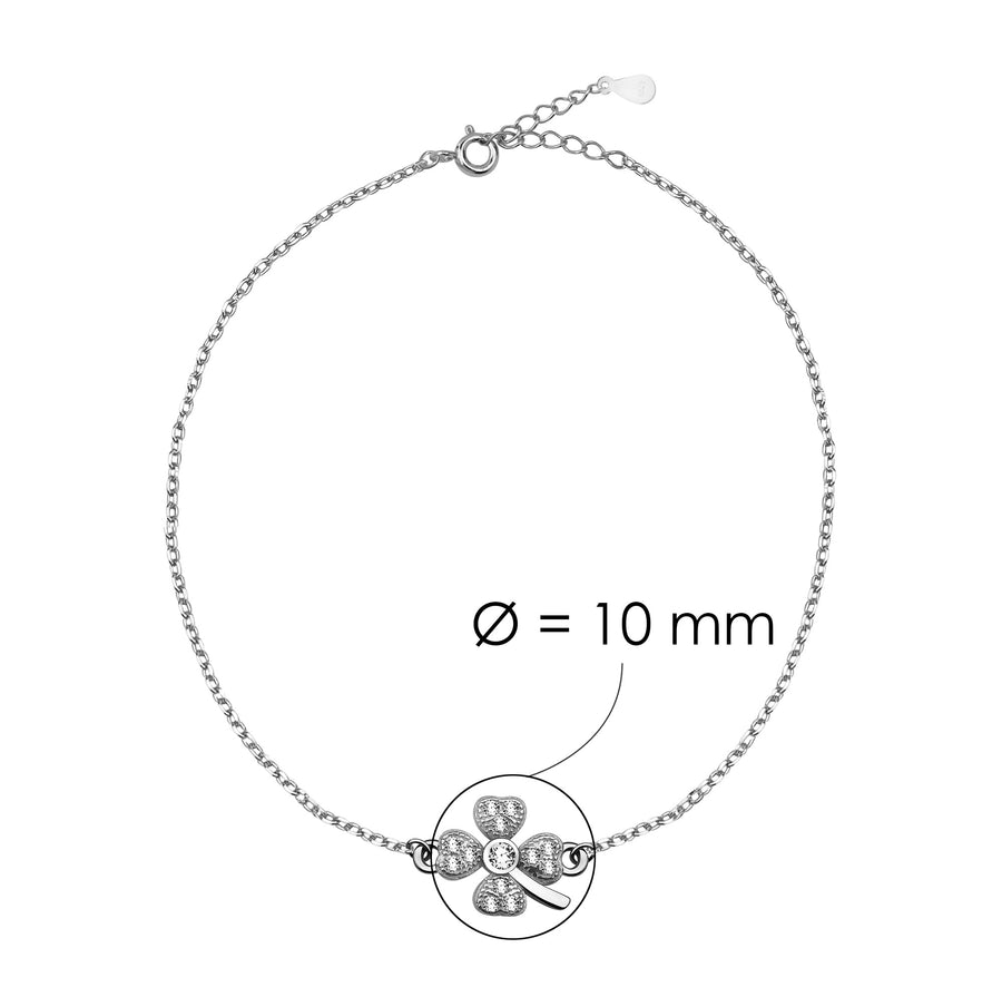 Blatt Armband in 925 Silber
