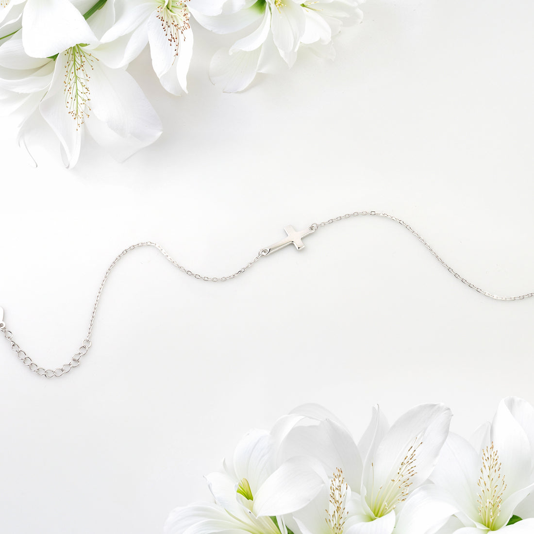 Kreuz Armband in 925 Silber