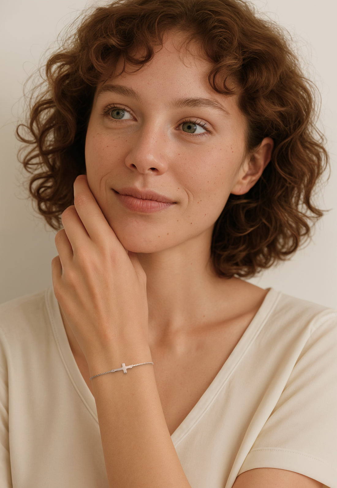 Kreuz Armband in 925 Silber