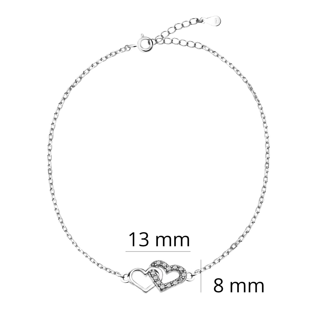 Herz Armband in 925 Silber