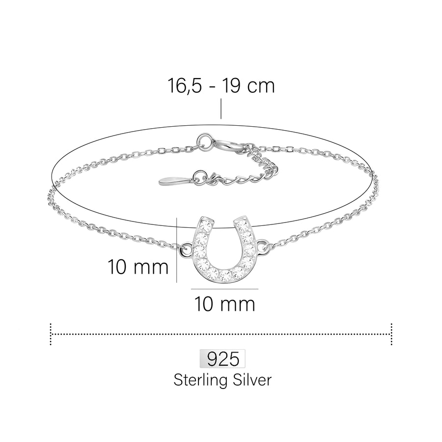 Hufeisen Armband in 925 Silber