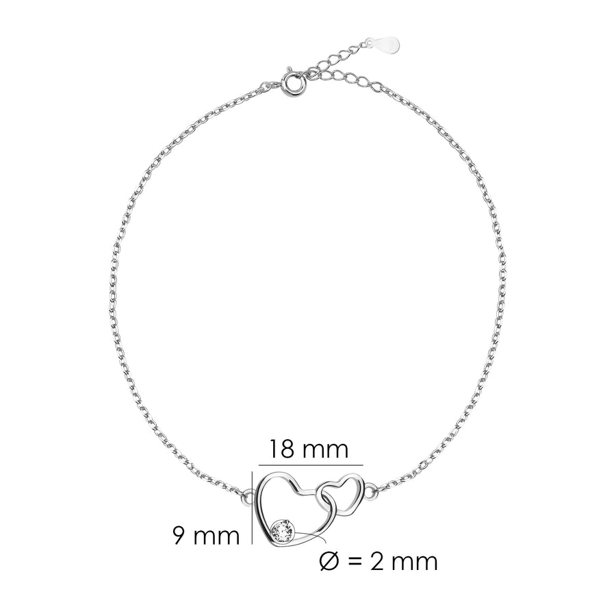 Herz Armband in 925 Silber