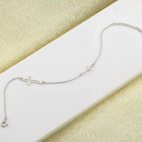 CloseUp Ansicht von Kreuz Armband in 925 Silber von Sofia Milani - B0131